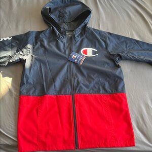 Champion Navy and Red Zip-Up Jacket